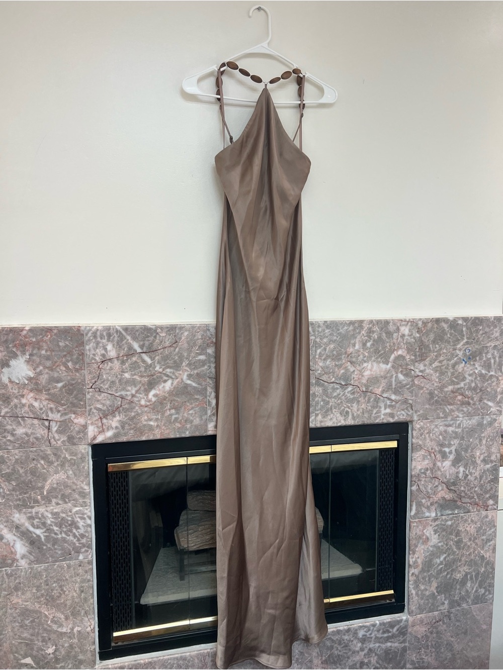 Staud Cadence Beaded Satin Maxi Dress Size 4
